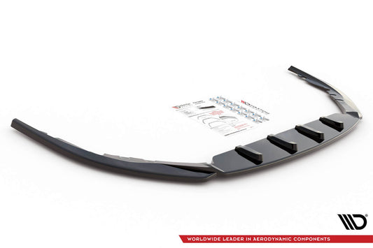 Spoiler Maxton Design versiunea 2 pentru bara față a Toyota Avensis (2015-2018), culoare carbon