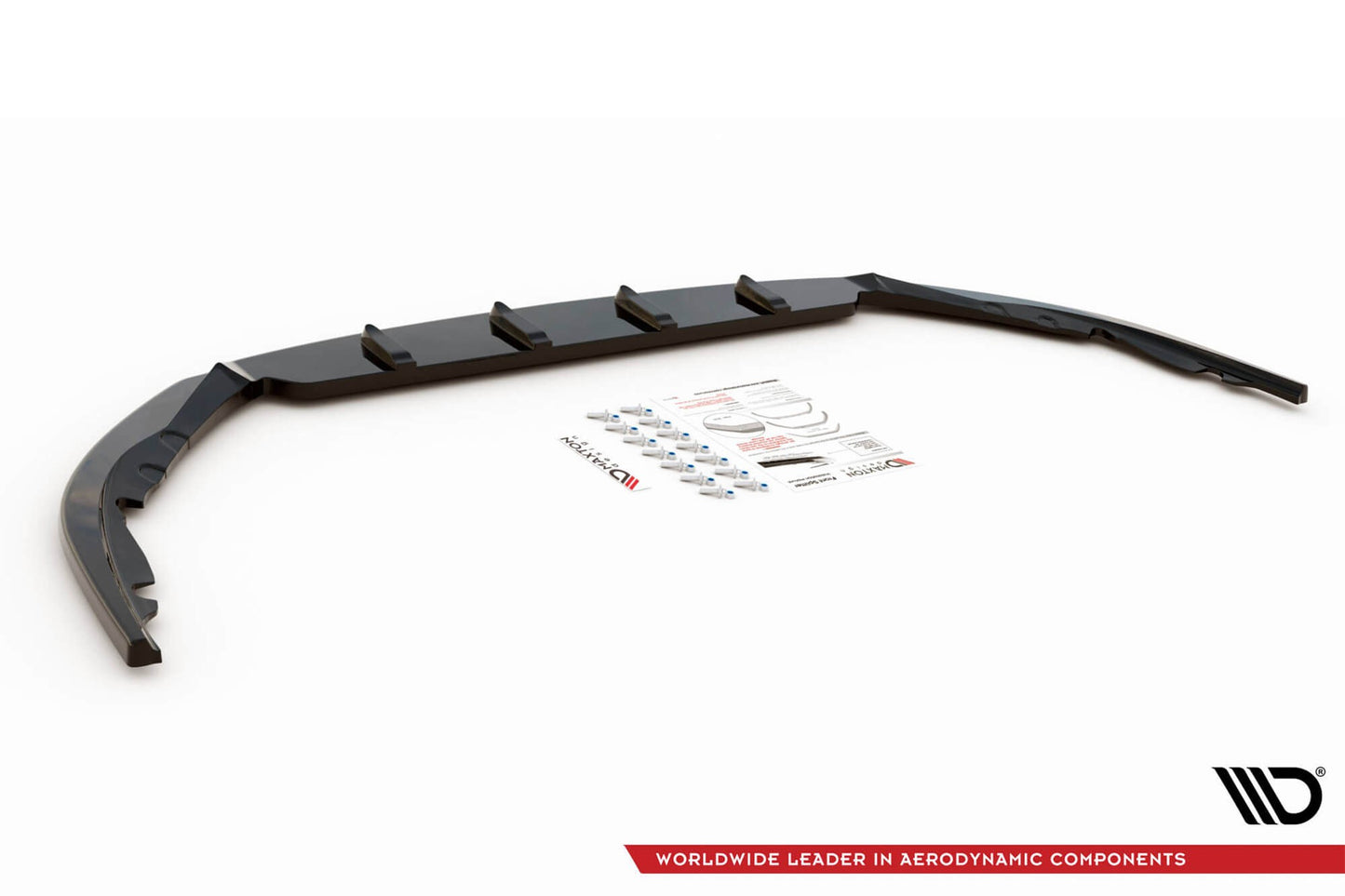 Spoiler Maxton Design versiunea 2 pentru bara față a Toyota Avensis (2015-2018), culoare carbon
