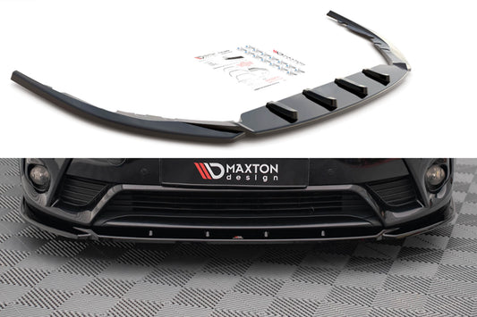 Spoiler Maxton Design versiunea 2 pentru bara față a Toyota Avensis (2015-2018), culoare carbon