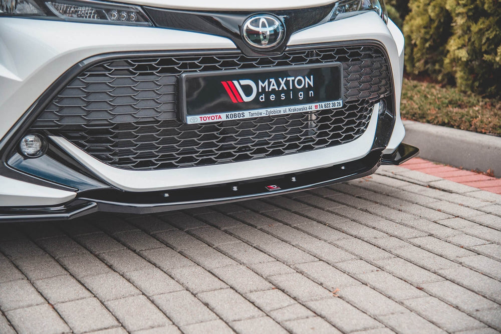 Spoiler bara fata Maxton Design V2 pentru Toyota Corolla hatchback, touring (din 2019), negru lucios