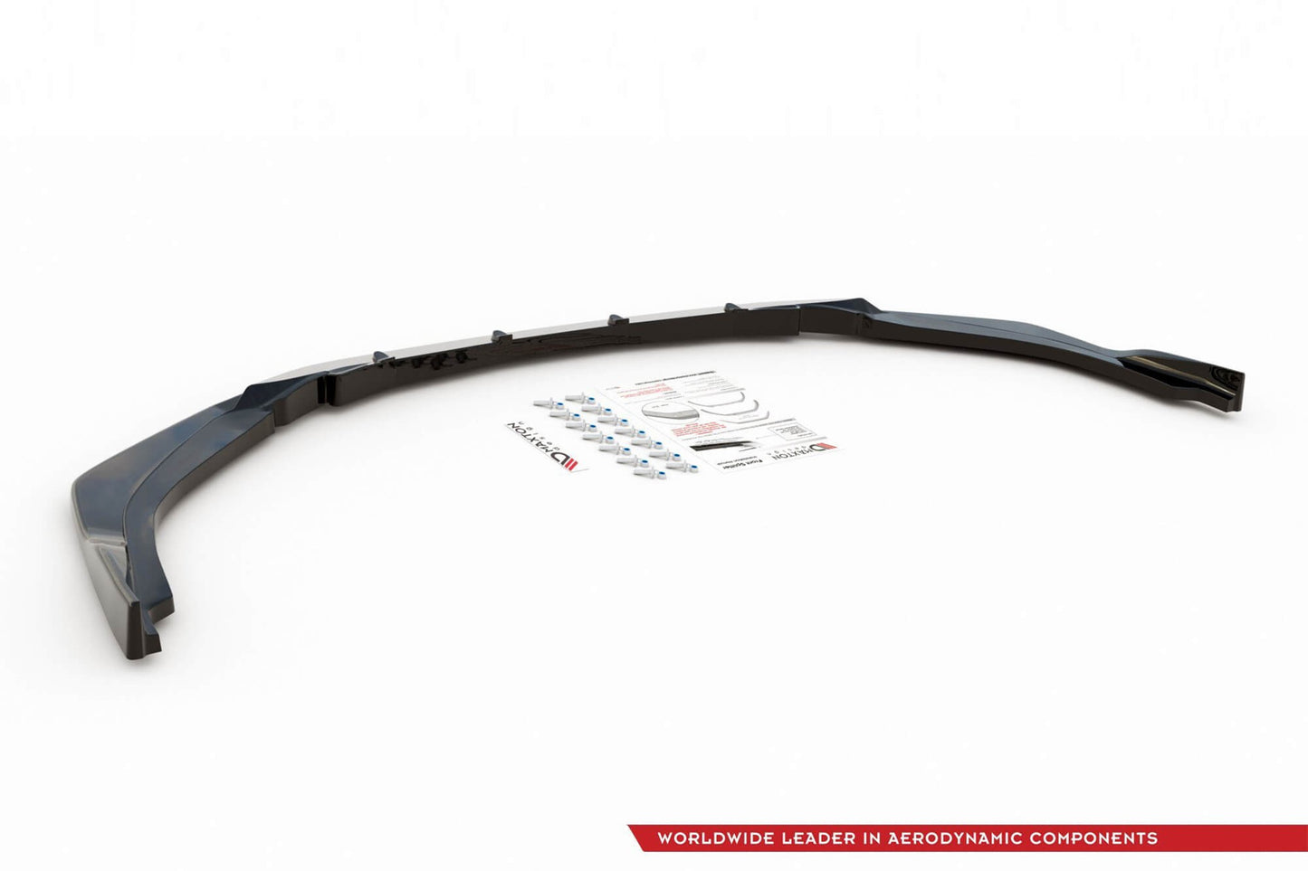 Spoiler bară față Maxton Design, versiunea 2, pentru Toyota Corolla hatchback, break (după 2019), negru mat
