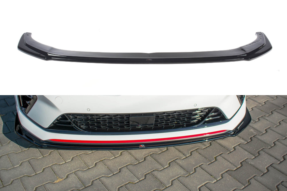 Spoiler Maxton Design versiunea 2 pentru bara fata GT a Kia Pro Ceed (2018-), lac negru