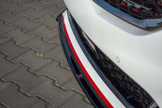 Spoiler Maxton Design versiunea 2 pentru bara fata GT a Kia Pro Ceed (2018-), negru mat