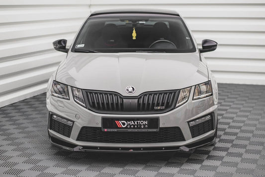 Maxton Design Front Splitter V.2 for Skoda Octavia RS Facelift (2016-2019), gloss black