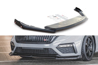 Maxton Design spoiler versiunea 2 pentru bara fata RS a Skoda Octavia (dupa 2020), negru lac