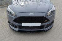 Spoiler Maxton Design versiunea 2 pentru bara fata ST a Ford Focus (2015-2018), negru lucios