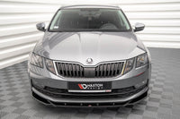 Maxton Design Front Splitter v.2 for Skoda Octavia (2016-2020) Standard Front Bumper, Gloss Black