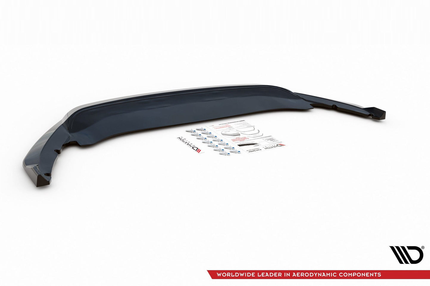 Spoiler Maxton Design versiunea 2 pentru bara fata standard a Skoda Octavia (dupa 2019), culoare carbon