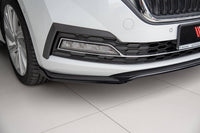Spoiler Maxton Design versiunea 2 pentru bara fata standard a Skoda Octavia (dupa 2019), culoare carbon