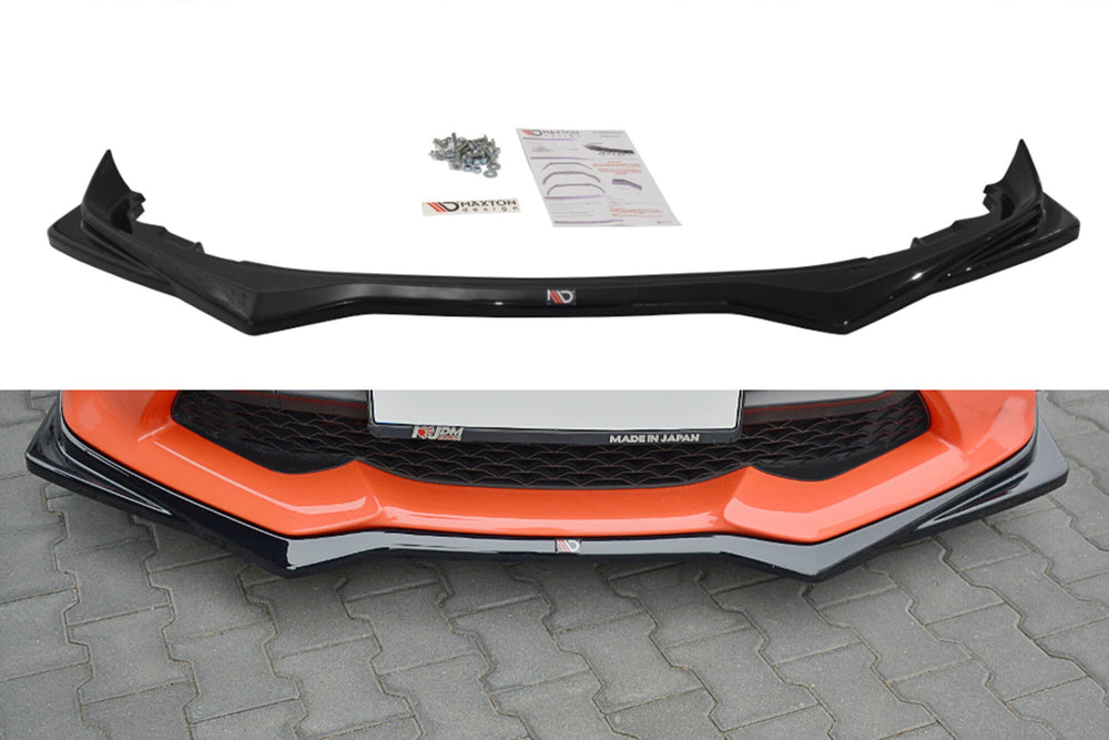 Spoiler Maxton Design versiunea 2 pentru bara față standard Toyota GT86 (2017+), negru lucios
