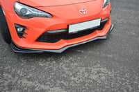 Spoiler Maxton Design versiunea 2 pentru bara față standard Toyota GT86 (2017+), negru mat