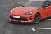Spoiler Maxton Design versiunea 2 pentru bara față standard Toyota GT86 (2017+), negru mat