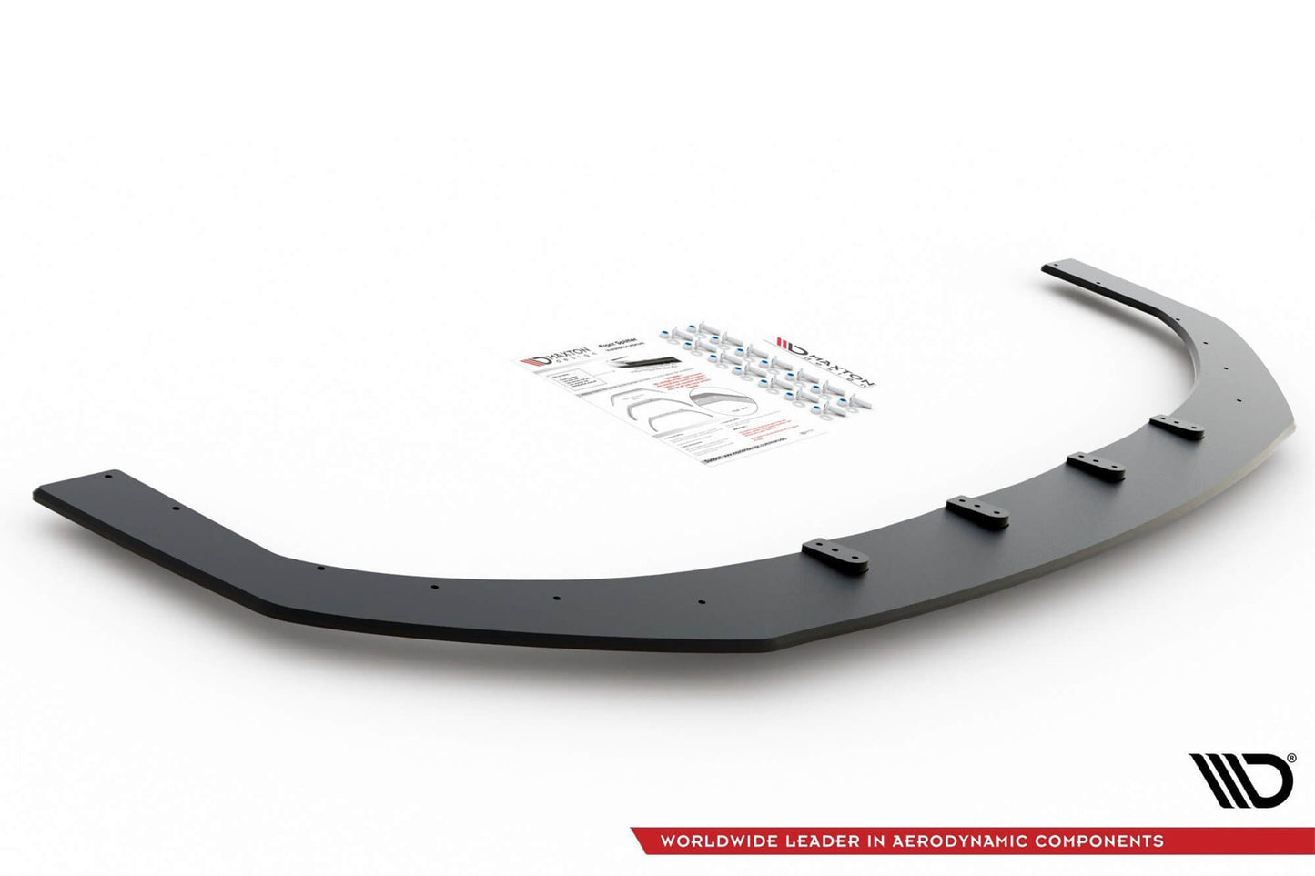 Splitter Maxton Design versiunea 2 tip Racing pentru bara fata N a Hyundai i30 hatchback, fastback (2017-), negru mat