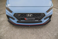 Splitter Maxton Design versiunea 2 tip Racing pentru bara fata N a Hyundai i30 hatchback, fastback (2017-), negru mat