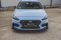 Splitter Maxton Design versiunea 2 tip Racing pentru bara fata N a Hyundai i30 hatchback, fastback (2017-), negru mat