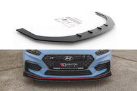 Splitter Maxton Design versiunea 2 tip Racing pentru bara fata N a Hyundai i30 hatchback, fastback (2017-), negru mat