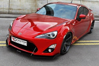 Spoiler Maxton Design V2 Racing pentru bara față standard Toyota GT86 (2012-2016), negru mat