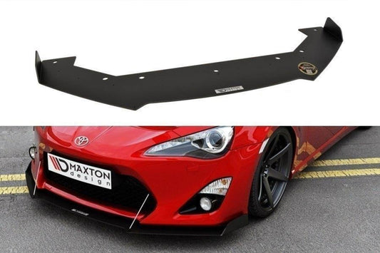 Spoiler Maxton Design versiunea 2 tip Racing pentru bara fata standard Toyota GT86 (2012-2016), negru mat