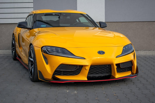Maxton Design spoiler bara fata versiunea 3 pentru Toyota Supra (2019-), rosu lucios