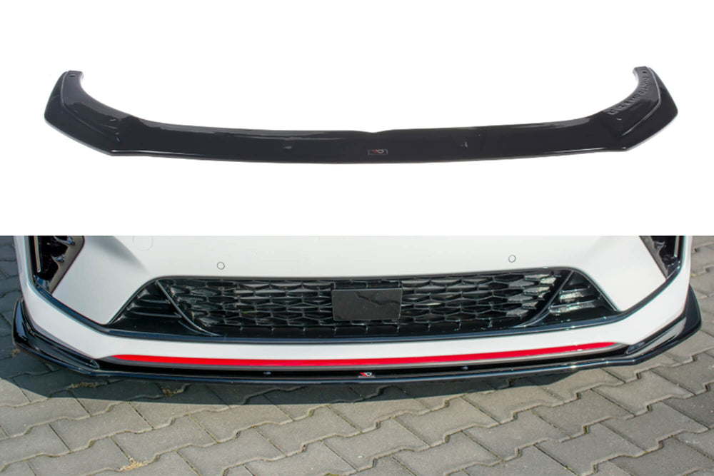 Spoiler Maxton Design versiunea 3 pentru bara fata GT a Kia Pro Ceed (2018-), culoare carbon