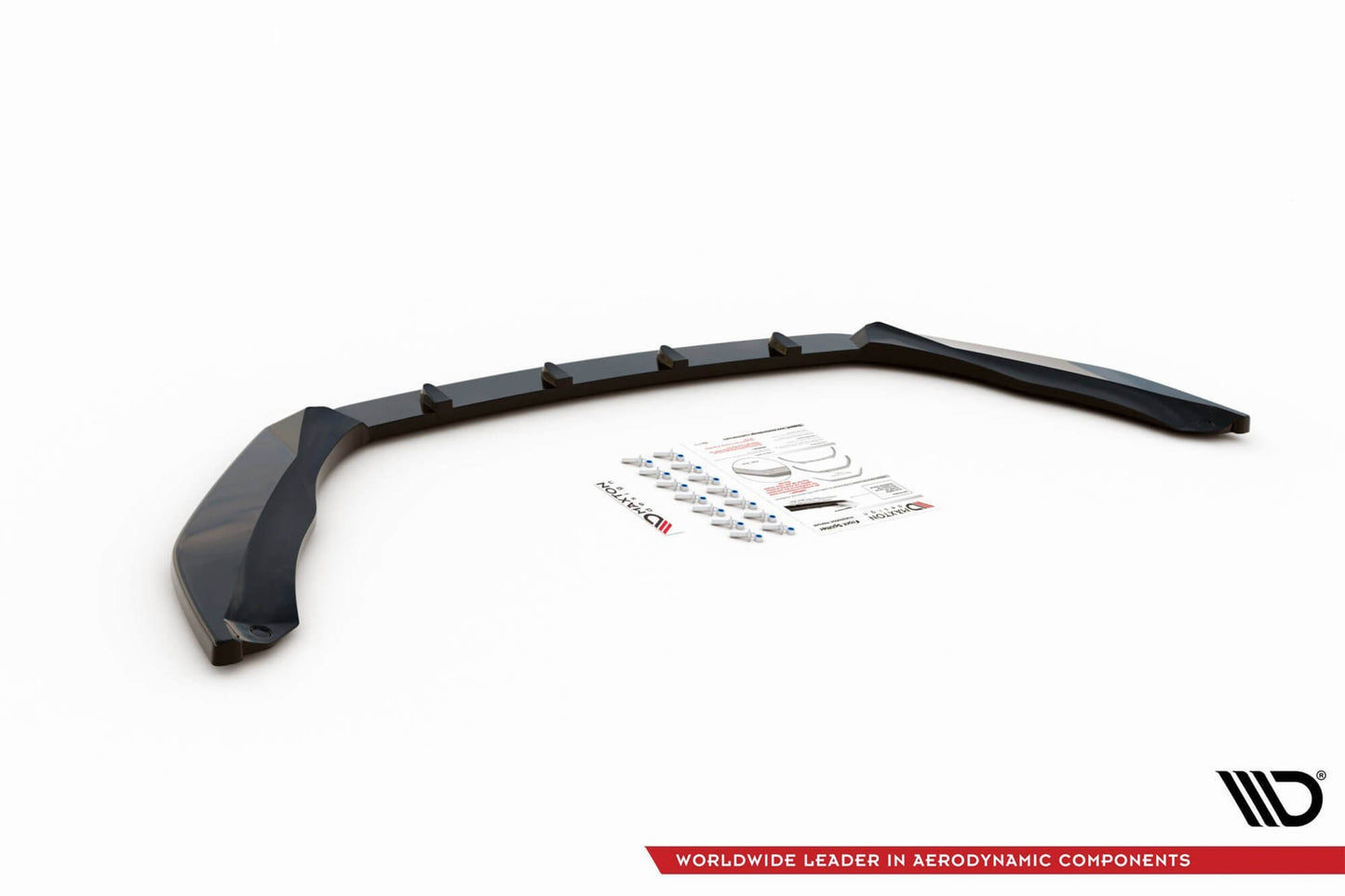 Maxton Design Front Splitter versiunea 3 pentru bara față RS Skoda Octavia (2013‑2016), culoare carbon