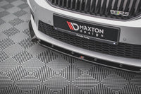 Maxton Design Front Splitter versiunea 3 pentru bara față RS Skoda Octavia (2013‑2016), culoare carbon