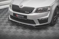 Maxton Design Front Splitter versiunea 3 pentru bara față RS Skoda Octavia (2013‑2016), culoare carbon