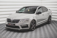 Splitter frontal Maxton Design versiunea 3 pentru bara față RS Skoda Octavia (2016‑2019), negru mat