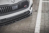 Maxton Design spoiler versiunea 3 pentru bara fata RS a Skoda Octavia (dupa 2020), culoare carbon