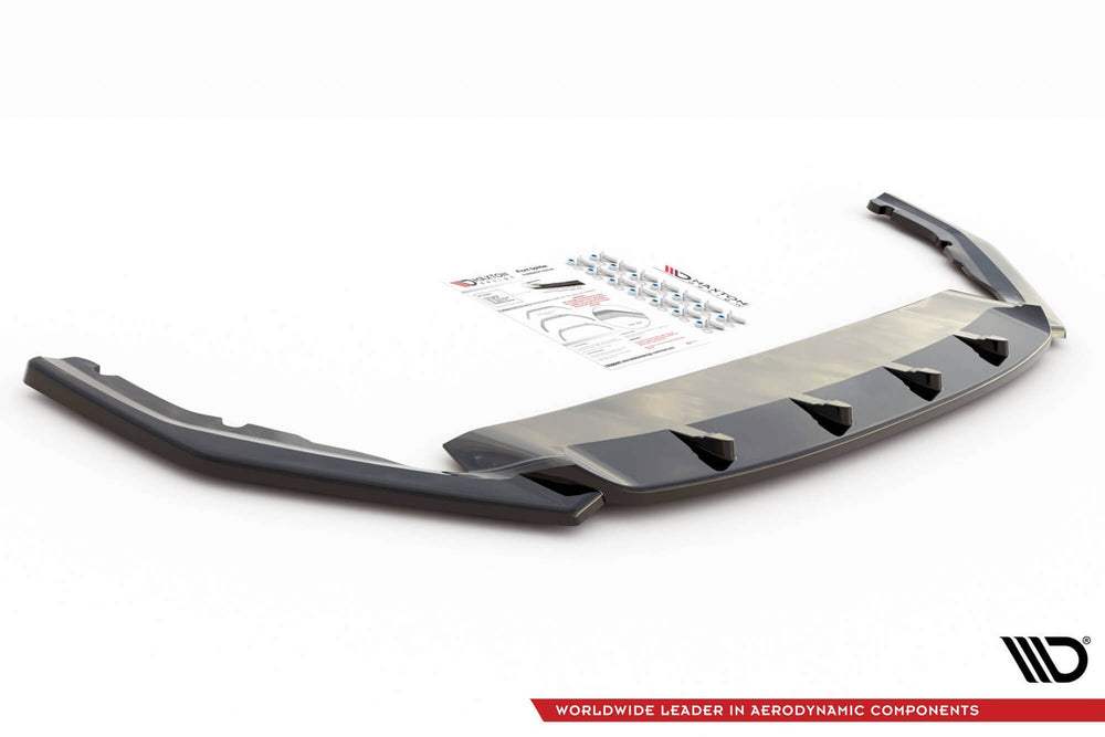 Maxton Design spoiler versiunea 3 pentru bara fata RS a Skoda Octavia (dupa 2020), culoare carbon