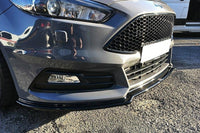 Splitter Maxton Design versiunea 3 pentru bara fata ST a Ford Focus (2015-2018), negru lucios