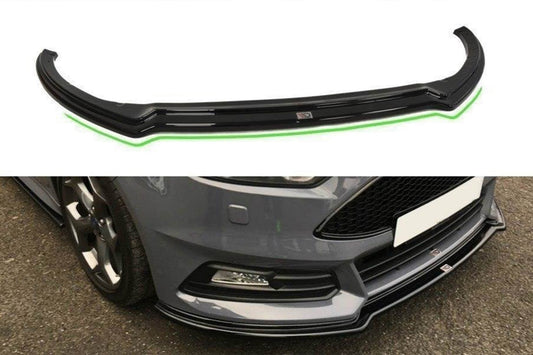 Splitter Maxton Design versiunea 3 pentru bara fata ST a Ford Focus (2015-2018), culoare carbon