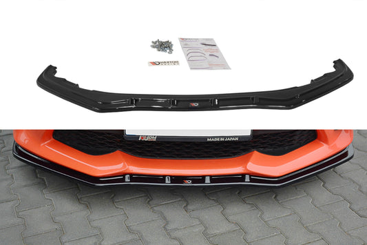 Spoiler Maxton Design versiunea 3 pentru bara fata standard Toyota GT86 (dupa 2017), lac negru