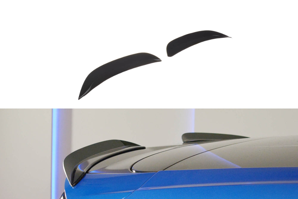 Spoiler Maxton Design versiunea 3 tip ST-Line pentru portbagajul Ford Focus hatchback (2018-), negru lucios