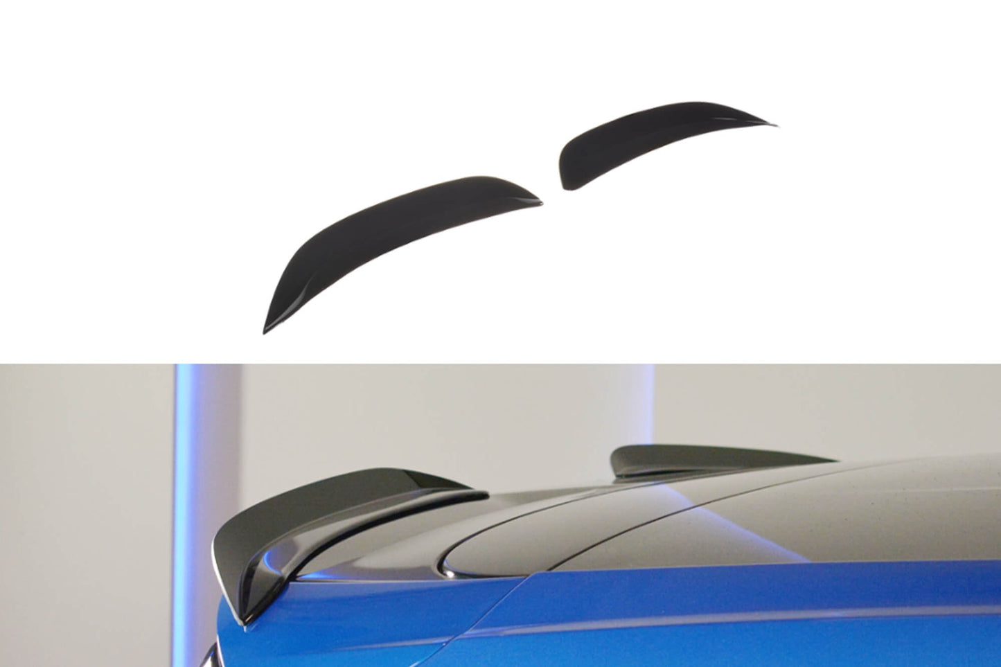Spoiler Maxton Design versiunea 3 tip ST-Line pentru portbagajul Ford Focus hatchback (2018-), negru lucios