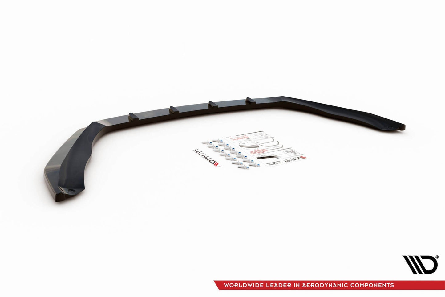 Maxton Design V4 front bumper spoiler for Skoda Octavia RS (2013-2016), gloss black