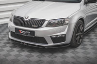 Splitter frontal Maxton Design versiunea 4 pentru bara RS față Skoda Octavia (2013-2016), culoare carbon