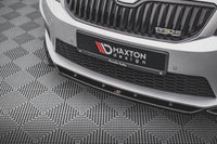 Splitter frontal Maxton Design versiunea 4 pentru bara RS față Skoda Octavia (2013-2016), culoare carbon