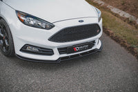 Spoiler Maxton Design versiunea 4 pentru bara fata ST a Ford Focus (2015-2018), negru mat
