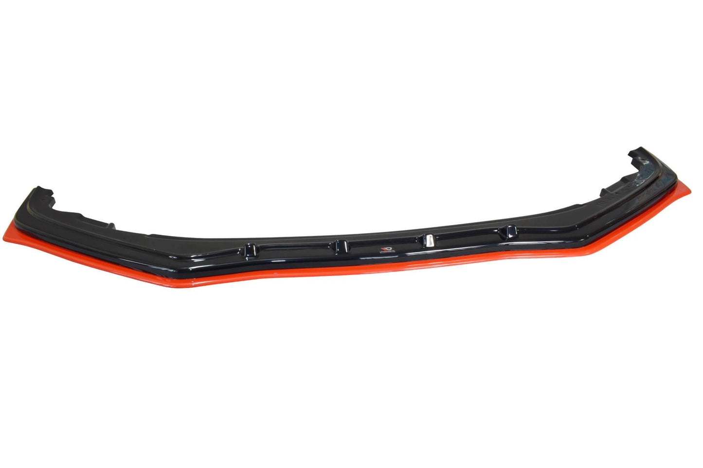 Spoiler Maxton Design V4 pentru bara față standard Toyota GT86 (după 2017), negru mat/roșu lucios