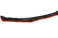 Spoiler Maxton Design V4 pentru bara față standard Toyota GT86 (după 2017), negru mat/roșu lucios