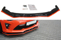 Spoiler Maxton Design V4 pentru bara față standard Toyota GT86 (după 2017), negru mat/roșu lucios
