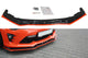Spoiler Maxton Design V4 pentru bara față standard Toyota GT86 (după 2017), negru mat/roșu lucios
