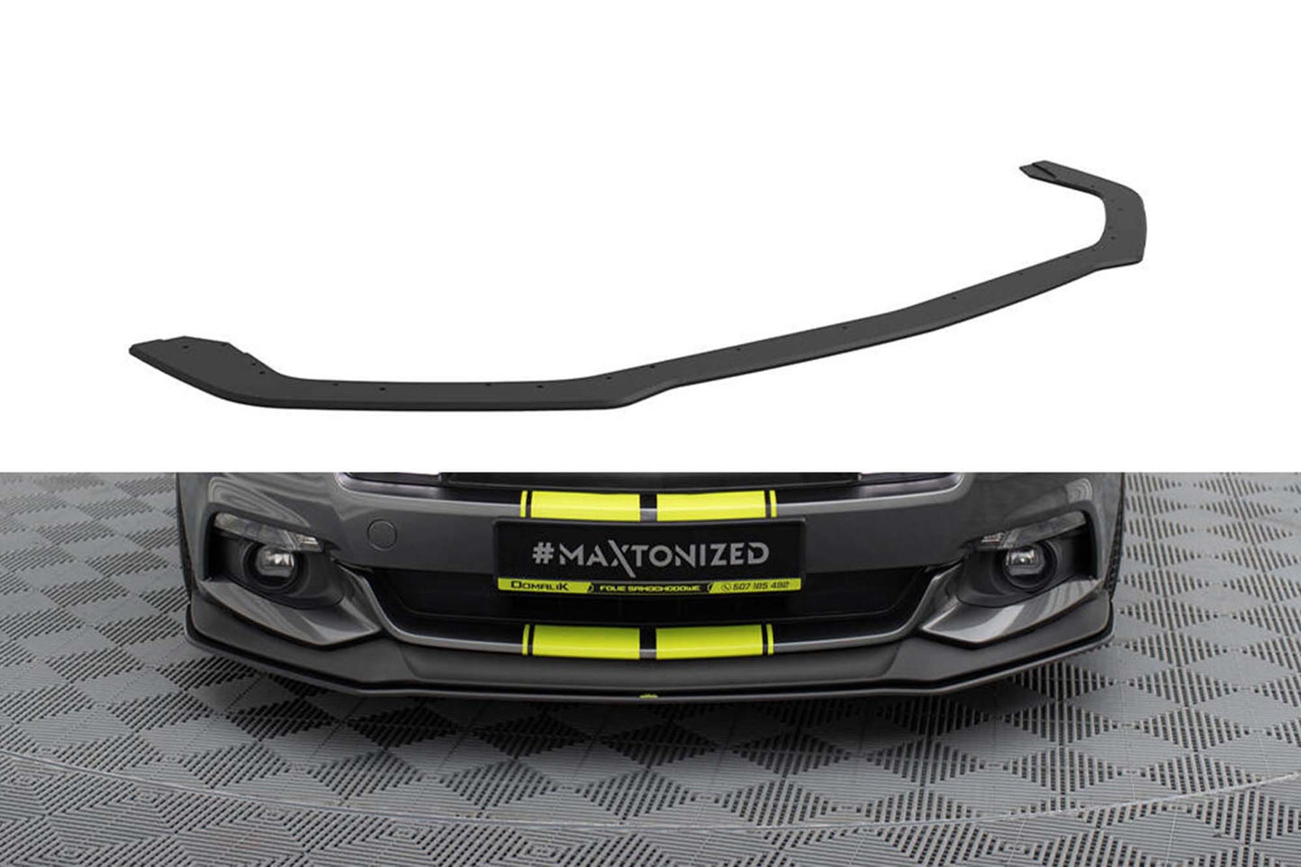 Maxton Design spoiler bara fata Street Pro pentru Ford Mustang GT (2014-2017), negru mat