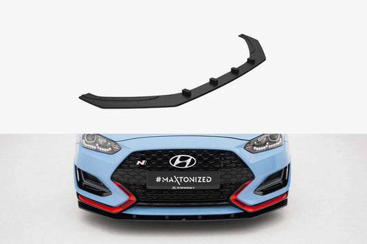 Splitter Maxton Design Street Pro pentru bara fata a Hyundai Veloster N (2018-2022), negru mat