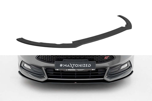 Splitter Maxton Design tip Street Pro, pentru bara fata ST a Ford Focus (2015-2018), negru mat