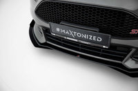 Spoiler Maxton Design tip Street Pro, pentru bara fata ST a Ford Focus (2015-2018), negru mat
