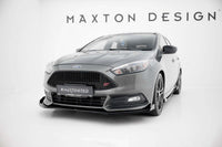 Spoiler Maxton Design tip Street Pro, pentru bara fata ST a Ford Focus (2015-2018), negru mat