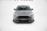 Spoiler Maxton Design tip Street Pro, pentru bara fata ST a Ford Focus (2015-2018), negru mat