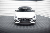 Splitter Maxton Design versiunea 1 pentru bara fata a Hyundai i30 (2020-), negru lac